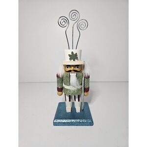 Concepts St Patricks Day Wooden Nutcracker Card Holder Leprechaun B203349MU 9"